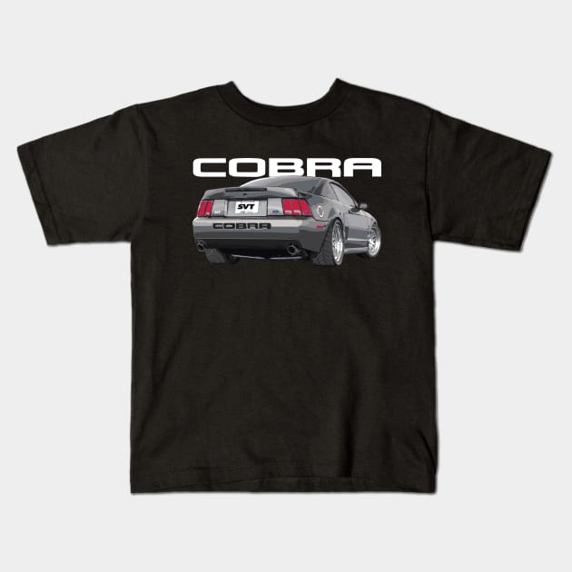 SVT Cobra Mustang Kids T-Shirt by cowtown_cowboy